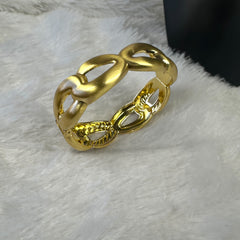 Link Style Brass Anti Tarnish Bracelet - Gold