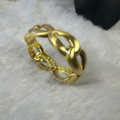 Link Style Brass Anti Tarnish Bracelet - Gold