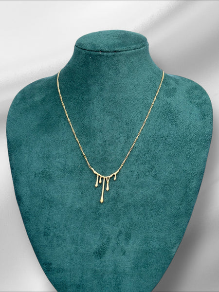 Melting down pendant Necklace - Gold