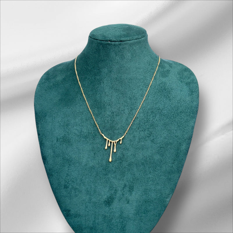 Melting down pendant Necklace - Gold