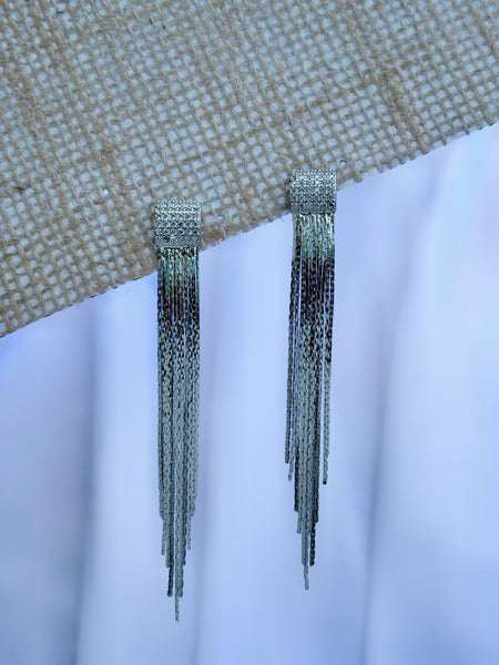 Minimalistic Anti Tarnish Dangler Earrings - Silver