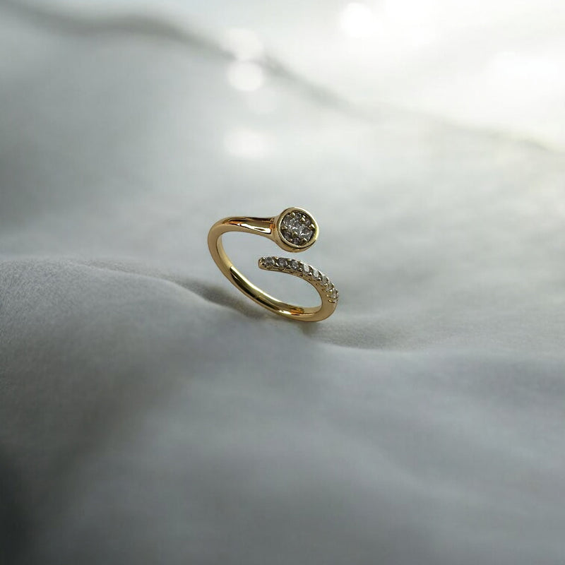 Minimalistic Anti Tarnish Stone studded ring