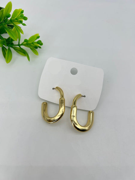 Oval Clip-on Anti-tarnish Hoops