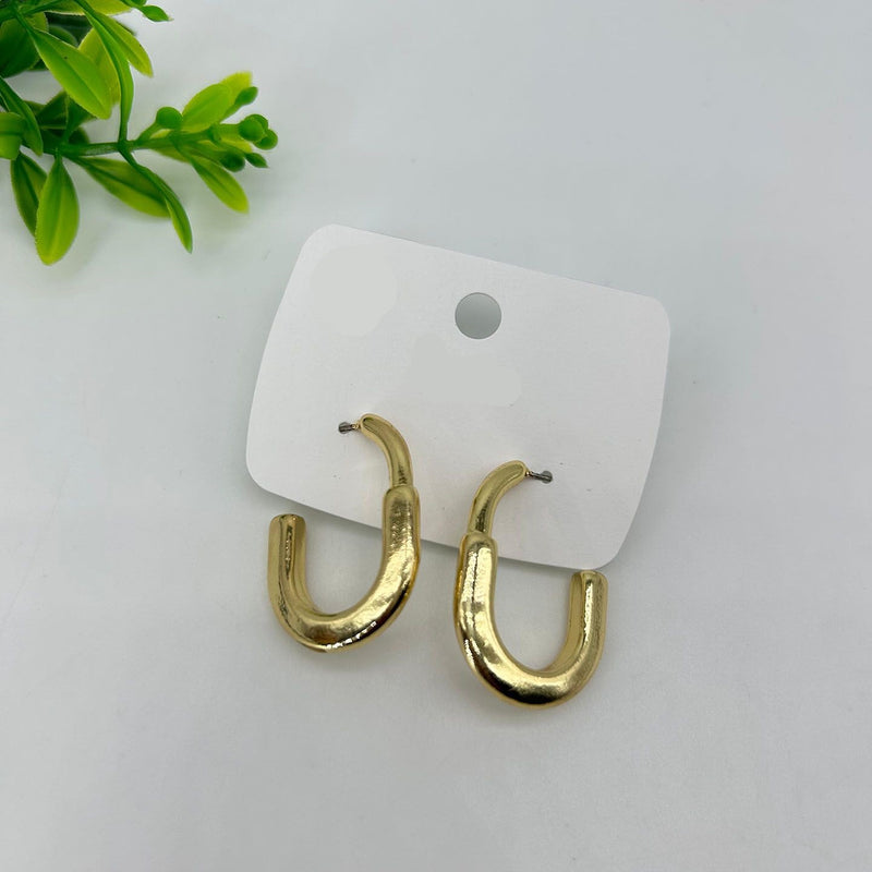 Oval Clip-on Anti-tarnish Hoops