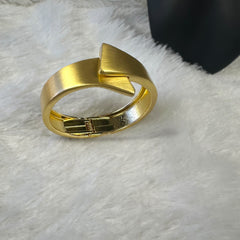 Overlap Anti-tarnish Brass Bracelet - Gold