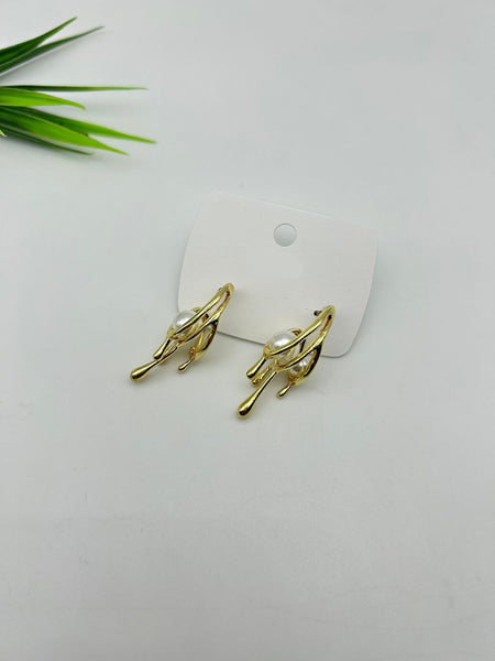 Pearls-in-a-Nest Anti Tarnish Earrings