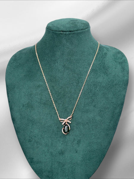 Rose Gold bow with Stone