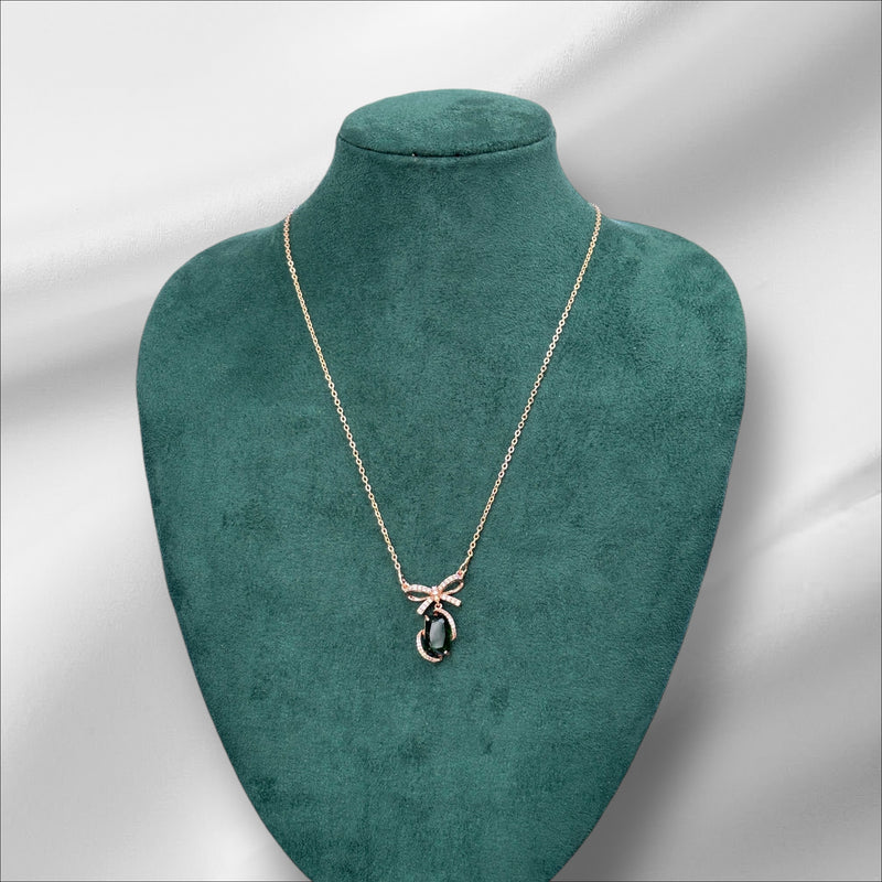 Rose Gold bow with Stone