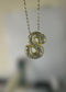 Anti Tarnish Stone Studded Alphabet Pendants