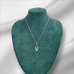 Leaf Emerald Pendant Fashion Necklace
