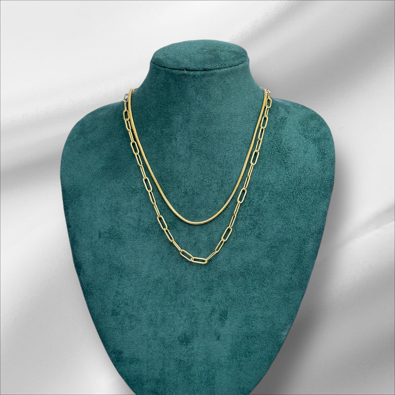 Layered Link Chain Necklace