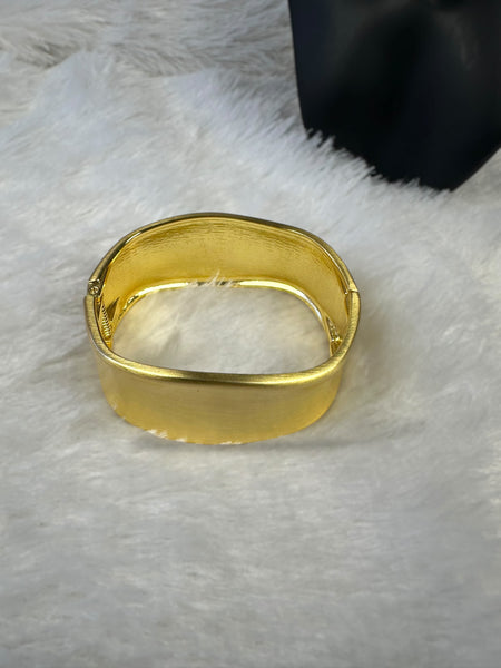 Brass Anti Tarnish Cuff Bracelet - Gold