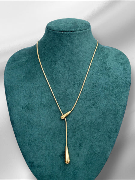 Tear Drop Inter-linked Necklace