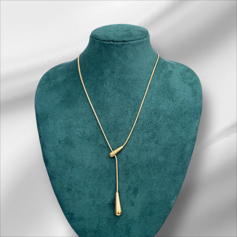 Tear Drop Inter-linked Necklace