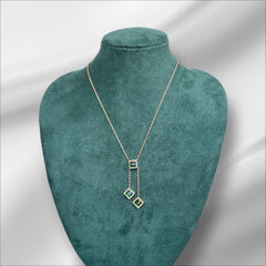Dainty Emerald Dangling Pendant Necklace