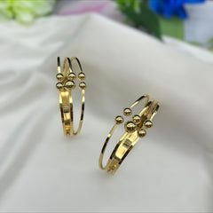Layered Anti-tarnish Cuff Bracelet - Gold