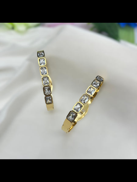 Trendy Anti-tarnish Bracelet with Embellishments - Gold