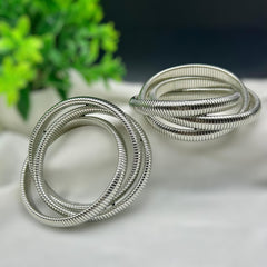 Interlinked Chunky Anti-tarnish Bracelet - Silver