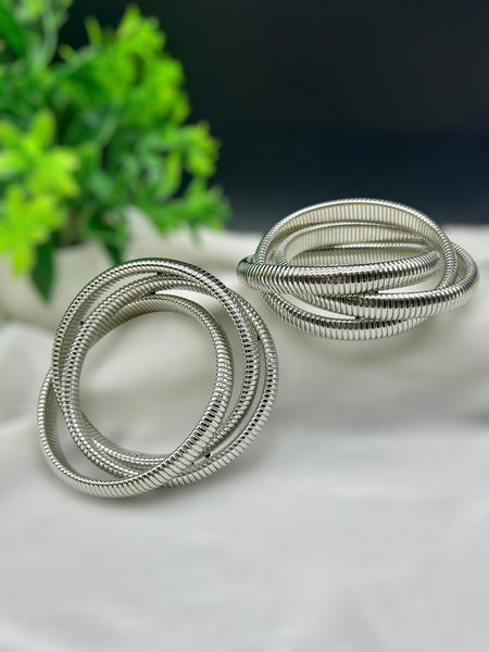 Interlinked Chunky Anti-tarnish Bracelet - Silver