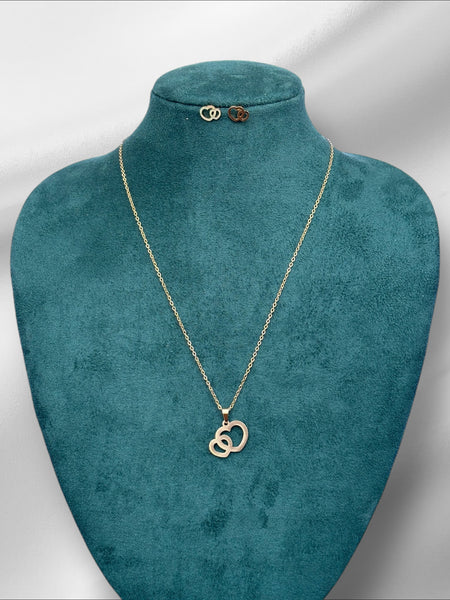Heart in a heart Necklace set