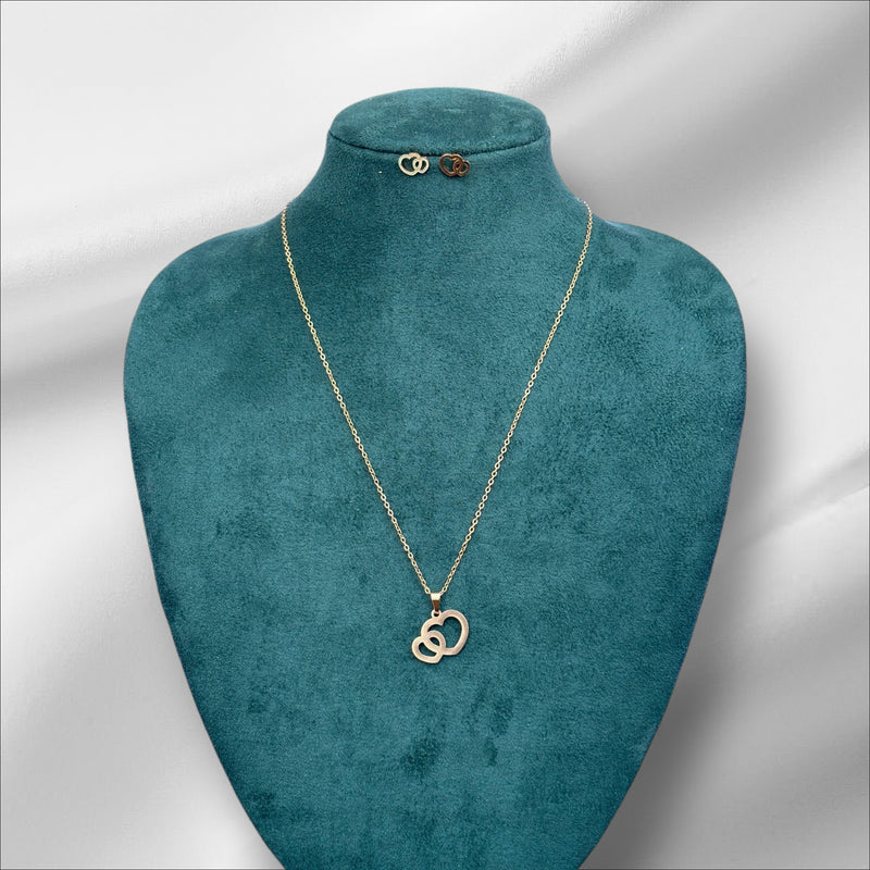 Heart in a heart Necklace set