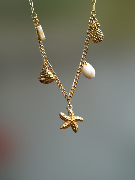 Seas The Day Charms Anti Tarnish Necklace
