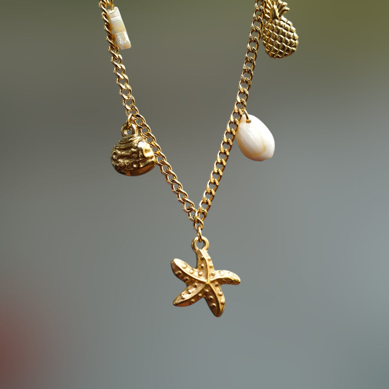 Seas The Day Charms Anti Tarnish Necklace