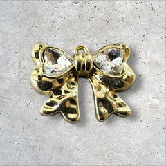 Small Bow charm with Stone
