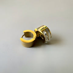 Small Clip-On Studded Anti Tarnish Earrings - Gold