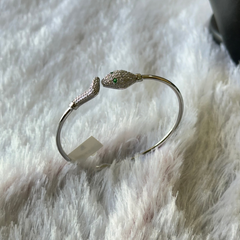 Snake Cuff Anti Tarnish Bracelet - Silver