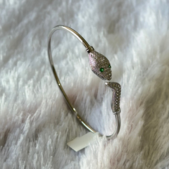 Snake Cuff Anti Tarnish Bracelet - Silver