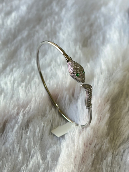 Snake Cuff Anti Tarnish Bracelet - Silver