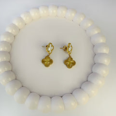 White Clover Dangler Earrings
