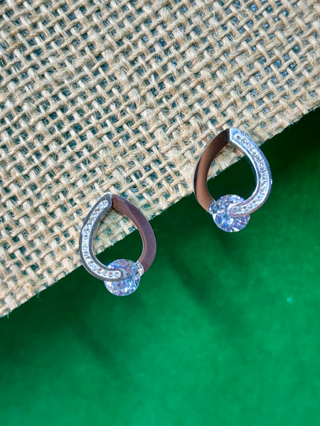 Stainless steel Silver Stud Earrings