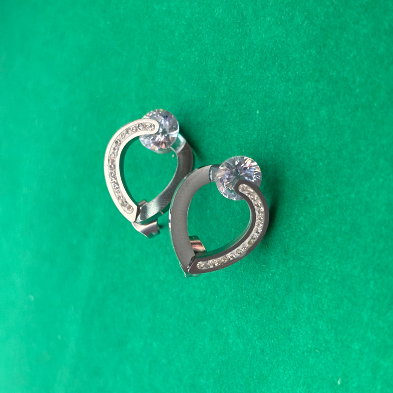 Stainless steel Silver Stud Earrings