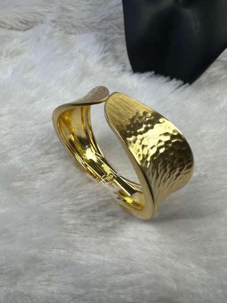 Statement Anti Tarnish Brass Bracelet - Gold