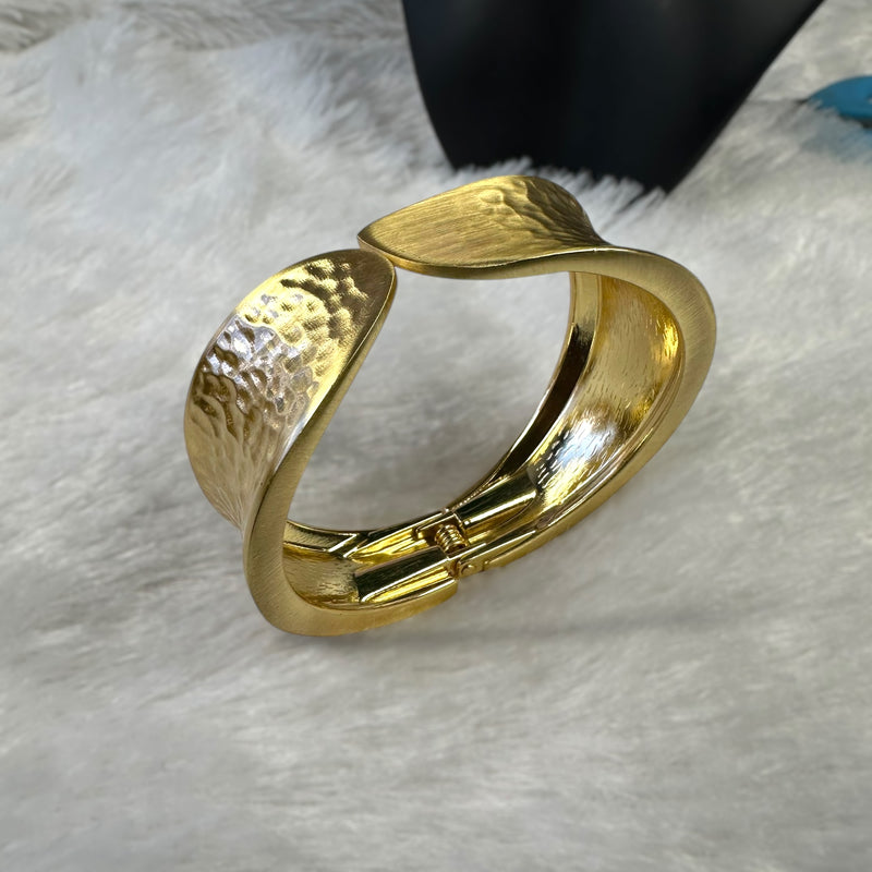 Statement Anti Tarnish Brass Bracelet - Gold
