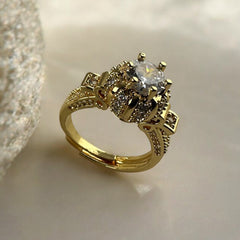 Statement Anti Tarnish ring with Stone