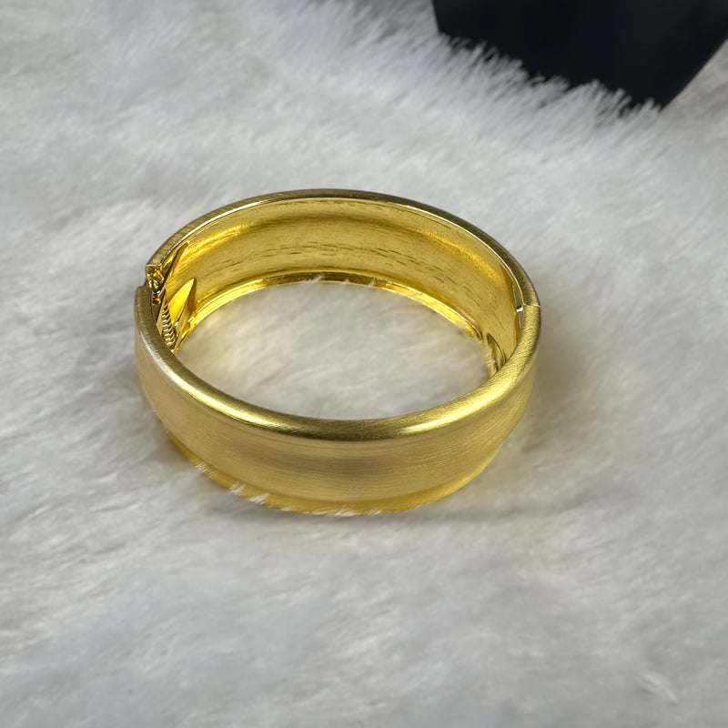 Stylised Round Anti Tarnish Brass Bracelet