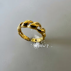 Trendy Anti Tarnish Ring Cuff - Gold