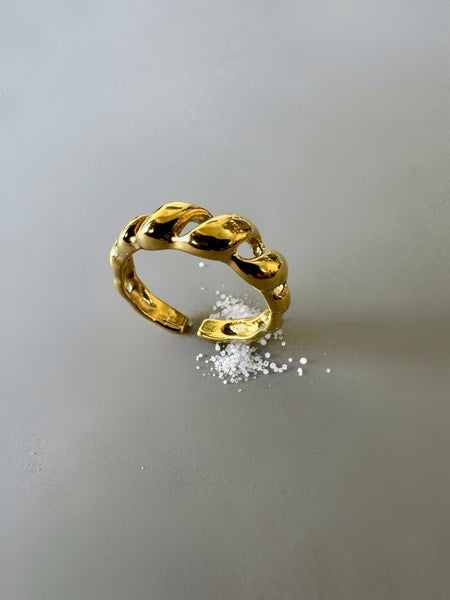 Trendy Anti Tarnish Ring Cuff - Gold