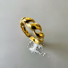 Trendy Anti Tarnish Ring Cuff - Gold
