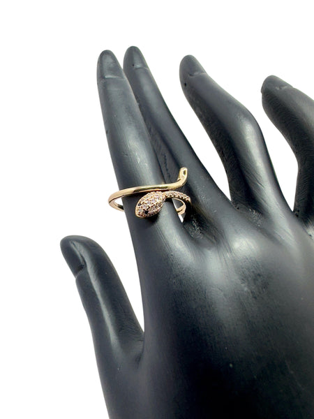 Wrapped Anti Tarnish Snake Ring - Gold