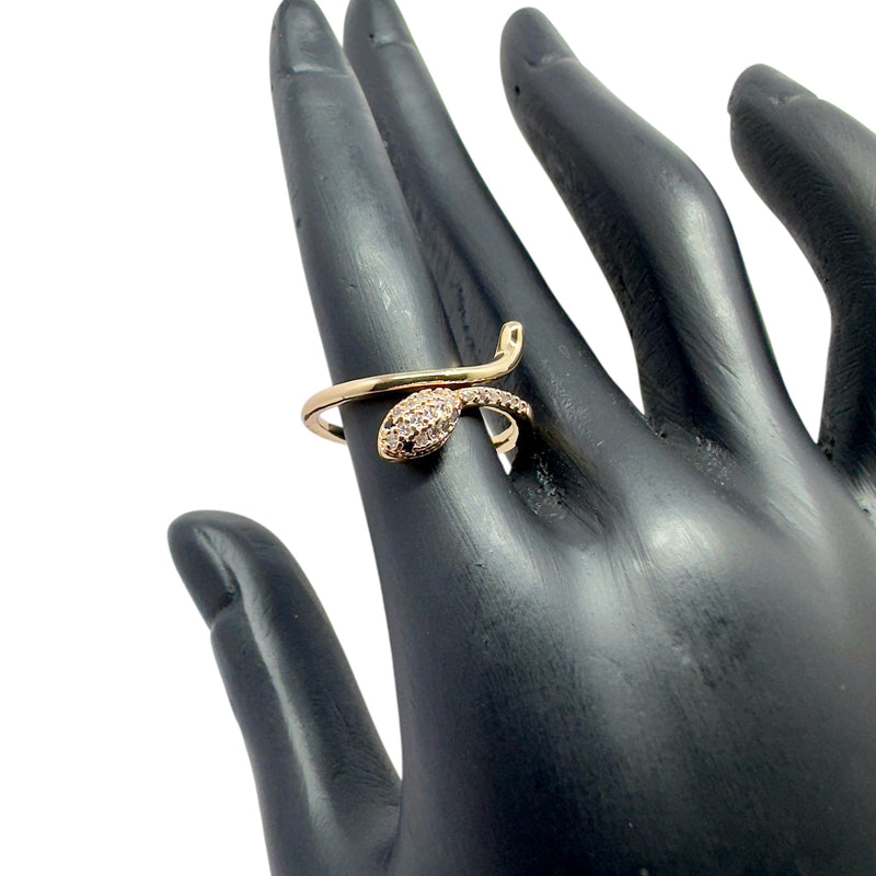 Wrapped Anti Tarnish Snake Ring - Gold