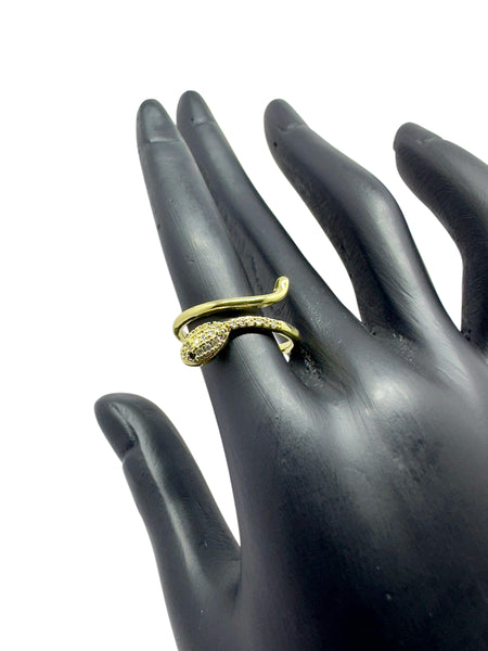 Wrapped Anti Tarnish Snake Ring - Rose Gold