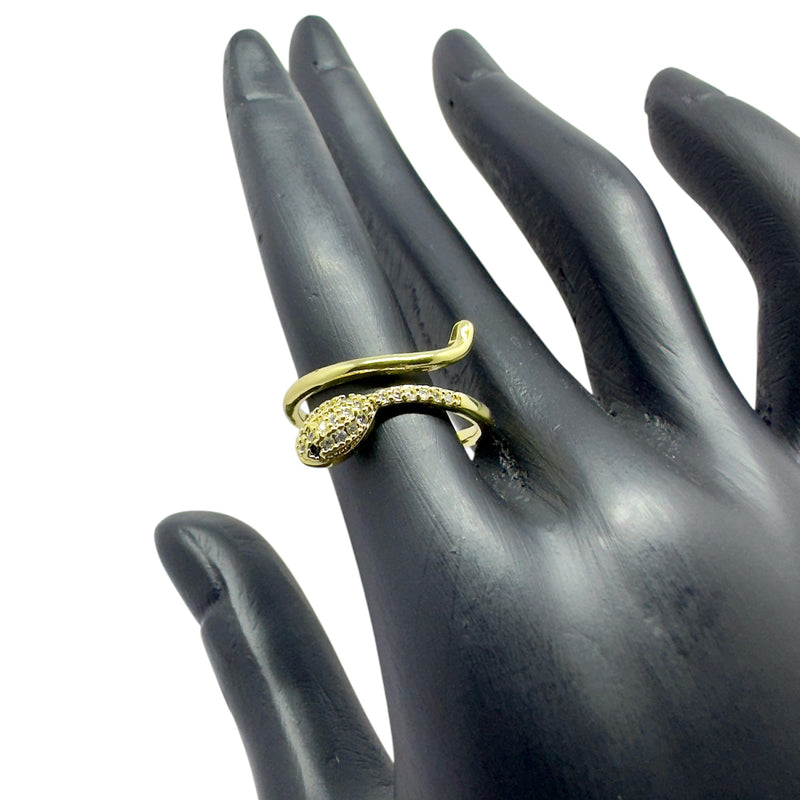 Wrapped Anti Tarnish Snake Ring - Rose Gold