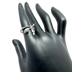 Wrapped Anti Tarnish Snake Ring - Silver
