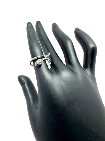 Wrapped Anti Tarnish Snake Ring - Silver