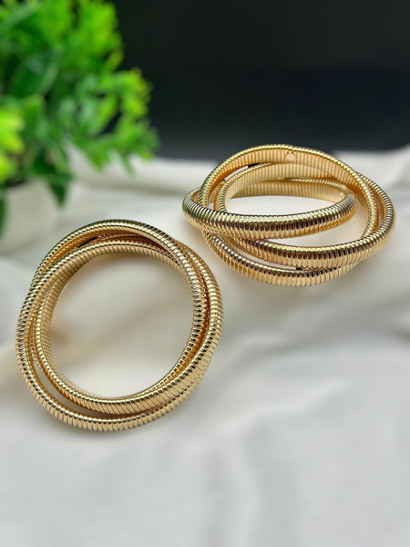 Interlinked Chunky Anti-tarnish Bracelet - Gold
