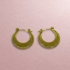 Self Design Mini Circular hoops - Gold